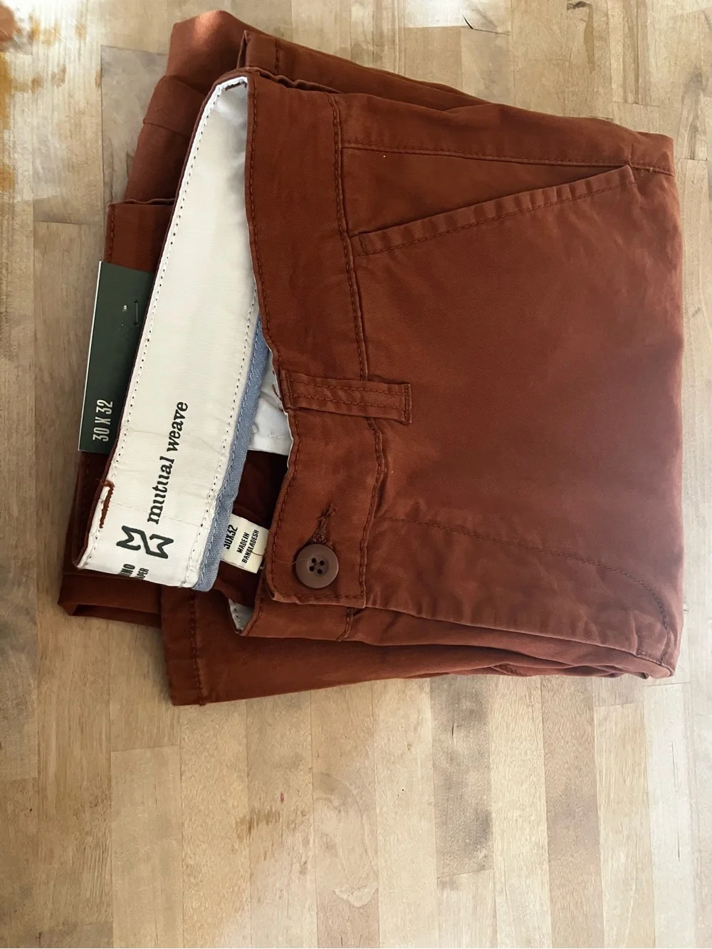 NWT JCPenney Men's Chinos in Rust-Burnt Orange